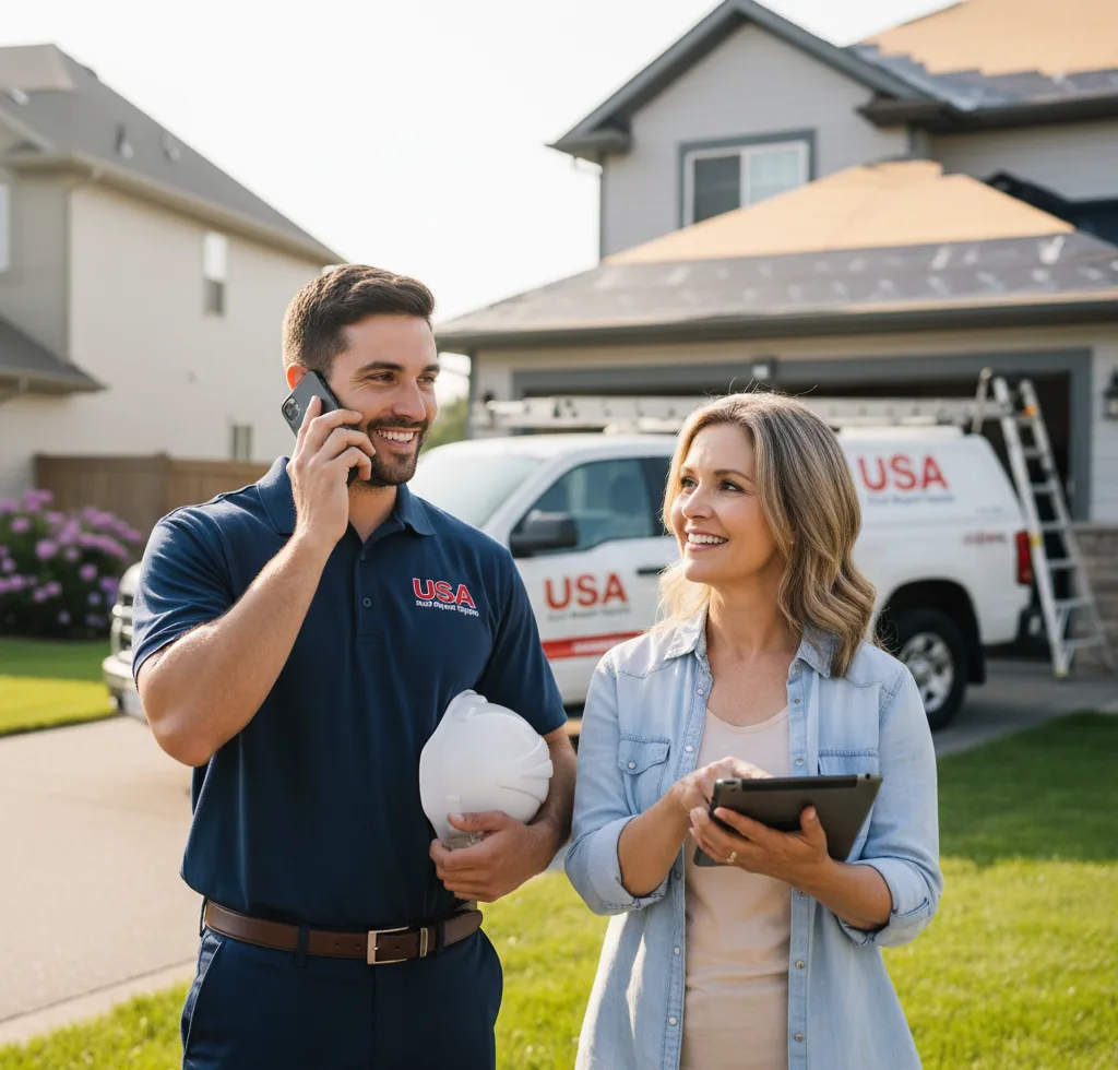 USA Roof Repair Experts customer support in Paxinos